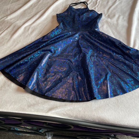 Blackmilk Shattered Sapphire Reversible Strap Dress- - Picture 3 of 4